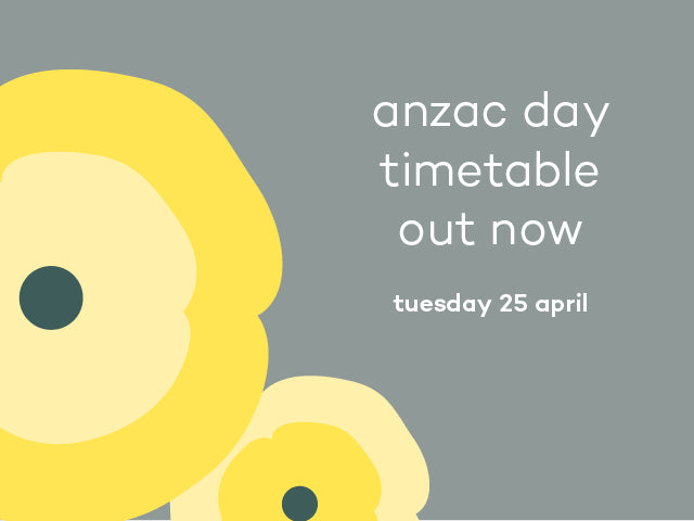 2023 anzac day timetable