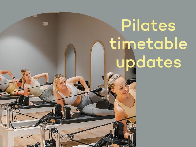 Pilates timetable updates at Mayfield and New Lambton