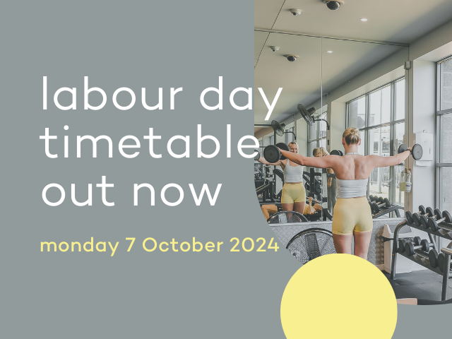 Labour Day timetable